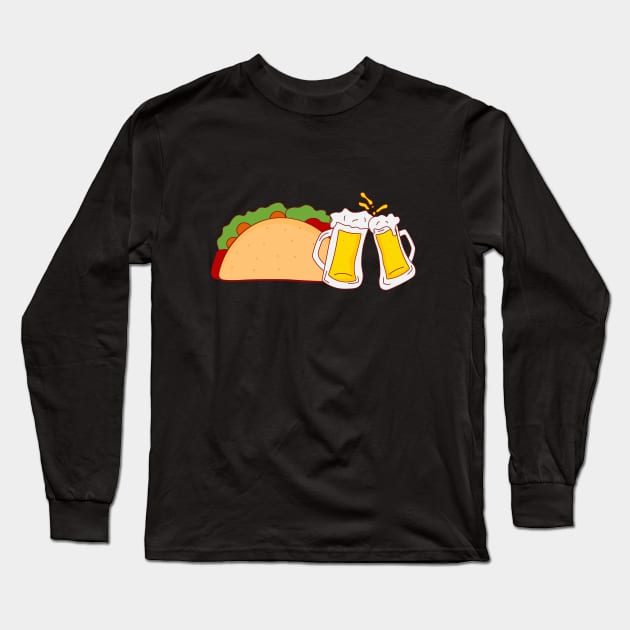 Taco and Beer Long Sleeve T-Shirt by novaya